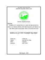 Khoá luận Tốt nghiệp Đại học: Nghiên cứu ảnh hưởng của một số thuốc bảo vệ thực vật trong phòng trừ bệnh hại dưa lê trong vụ Thu Đông 2018 tại Đại học Nông lâm Thái Nguyên