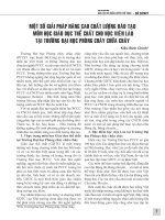 Một số giải pháp nâng cao chất lượng đào tạo môn học Giáo dục thể chất cho học viên Lào tại trường Đại học Phòng cháy chữa cháy