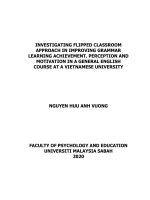 Investigating flipped classroom approach in improving grammar learning achievement, perception and motivation in a general english course at a vietnamese university  