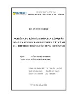 Nghiên cứu kéo dài thời gian bảo quản hoa lan mokara bangkhuntien cắt cành sau thu hoạch bằng các dung dịch nano 