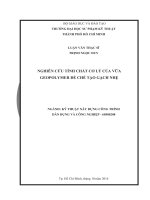 NGHIÊN CỨU TÍNH CHẤT CƠ LÝ CỦA VỮA GEOPOLYMER ĐỂ CHẾ TẠO GẠCH NHẸ LUẬN VĂN THẠC SỸ NGÀNH: KỸ THUẬT XÂY DỰNG CÔNG TRÌNH