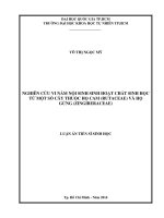 Nghiên cứu vi nấm nội sinh sinh hoạt chất sinh học từ một số cây thuộc họ cam (rutaceae) và họ gừng (zingiberaceae)  