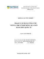 Phạm vi áp dụng công ước vienna 1980 về hợp đồng mua bán hàng hóa quốc tế 