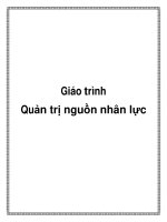 Giáo trình Quản trị nguồn nhân lực