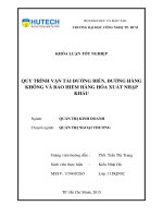 Quy trình vận tải đường biển đường hàng không và bảo hiểm hàng hóa xuất nhâp khẩu 