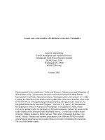 FOOD AID AND CHILD NUTRITION IN RURAL ETHIOPIA