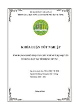 Khóa luận tốt nghiệp hệ thống thông tin môi trường ứng dụng GIS hỗ trợ cấp giấy chứng nhận quyền sử dụng đất tại tỉnh bình dương 