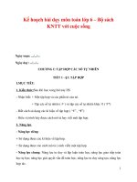 Giáo án TOAN lop 6 bo sach KNTT voi cuoc song bo 1