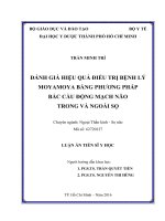 Đánh giá hiệu quả điều trị bệnh lý moyamoya bằng phương pháp bắc cầu động mạch não trong và ngoài sọ  