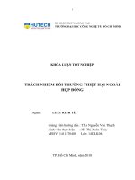 Trách nhiệm bồi thường thiệt hại ngoài hợp đồng 