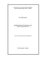 Mô hình tính toán cho nhận dạng ảnh vân lòng bàn tay  