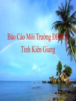 Bài thuyết trình  báo cáo môi trường ĐBSCL tỉnh kiên giang 