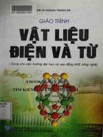 Giáo trình vật liệu điện và từ (GS TS  hoàng tọng bá)