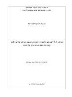 Liên kết vùng trong phát triển kinh tế ở vùng duyên hải nam trung bộ (luận văn thạc sỹ luật) 