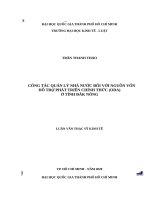 Công tác quản lý nhà nước đối với nguồn vốn hỗ trợ phát triển chính thức (ODA) ở tỉnh đắk nông (luận văn thạc sỹ luật) 