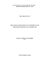 Thực trạng áp dụng pháp luật về kê biên tài sản để đảm bảo thi hành án tại tỉnh bến tre (luận văn thạc sỹ luật) 