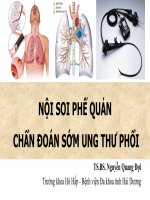 NỘI SOI PHẾ QUẢN CHẨN ĐOÁN SỚM UNG THƯ PHỔI TS.BS Nguyễn Quang Đợi Trưởng khoa Hô Hấp