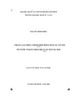 Pháp luật điều chỉnh hợp đồng dân sự có yếu tố nước ngoài theo bộ luật dân sự 2015 (luận văn thạc sỹ luật) 