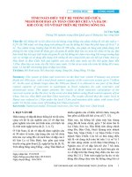 Tính toán điều tiết hệ thống hồ chứa nhằm đảm bảo an toàn cho hồ chứa và hạ du khi có sự cố vỡ đập trên hệ thống sông Đà