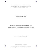 Pháp luật về nhượng quyền thương mại trong lĩnh vực đồ uống không cồn tại việt nam (luận văn thạc sỹ luật)  