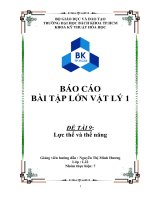 Báo cáo bài tập lớn vật lý 1 lực thế và thế năng 