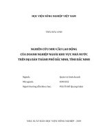 (Luận văn thạc sĩ) nghiên cứu nhu cầu lao động của doanh nghiệp ngoài khu vực nhà nước trên địa bàn thành phố bắc ninh, tỉnh bắc ninh 