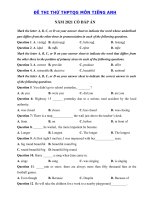 Đề thi thử thpt quốc gia 2021 môn Anh số 26