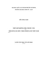 Thừa kế không phụ thuộc vào nội dung di chúc theo pháp luật việt nam (luận văn thạc sỹ luật) 