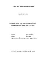 (Luận văn thạc sĩ) giải pháp nâng cao chất lượng đội ngũ cán bộ khuyến nông tỉnh bắc ninh 