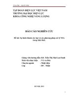 Báo cáo nghiên cứu sự hình thành, tác hại và phương pháp xử lý NOx trong khói thải 