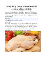 Tỏi kỵ với gì •Tỏi ăn với các loại thịt như thịt dê, thịt gà, thịt chó thường sinh nhiệt, gây nóng, chướng bụng, khó tiêu,… •Tỏi ăn chung với mật ong dễ dẫn đến tiêu chảy •Tỏi không nên kết hợp với các loại thuốc bổ hoặc dùng với hà thủ ô, đan bì (mẫu 