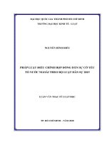 Pháp luật điều chỉnh hợp đồng dân sự có yếu tố nước ngoài theo bộ luật dân sự 2015 (luận văn thạc sỹ luật) 