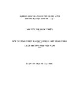Bồi thường thiệt hại do vi phạm hợp đồng theo luật thương mại việt nam (luận văn thạc sỹ luật) 