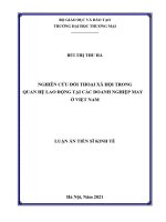 Nghiên cứu đối thoại xã hội trong quan hệ lao động tại các doanh nghiệp may ở việt nam 