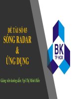 Báo cáo bài tập lớn vật lý đề tài số 3 sóng radar  ứng dụng 