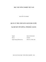 (Luận văn thạc sĩ) quản lý thu chi ngân sách nhà nước tại huyện yên dũng, tỉnh bắc giang 
