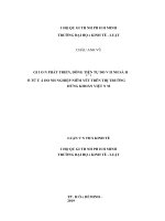 Giai đoạn phát triển, dòng tiền tự do và chính sách cổ tức của các doanh nghiệp niêm yết trên thị trường chứng khoán việt nam (luận văn thạc sỹ luật) 