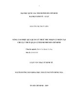 Nâng cao hiệu quả quản lý thuế thu nhập cá nhân tại chi cục thuế quận 12 thành phố hồ chí minh (luận văn thạc sỹ luật) 