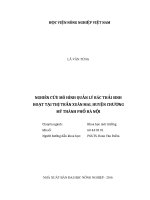 (Luận văn thạc sĩ) nghiên cứu mô hình quản lý rác thải sinh hoạt tại thị trấn xuân mai, huyện chương mỹ thành phố hà nội 