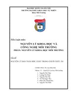 Tiểu luận nguyên lý khoa học và công nghệ môi trường  nguyên lý bảo toàn độc chất trong chuỗi thức ăn 