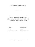 (Luận văn thạc sĩ) nâng cao chất lượng đội ngũ công chức, viên chức của sở thông tin và truyền thông tỉnh bắc ninh 