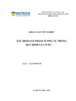 Xác định sản phẩm tương tự trong quy định của WTO 