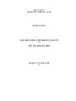 luận văn xây dựng nông thôn mới ở thị xã gia nghĩa tỉnh đắk nông đến 2025 