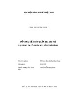 (Luận văn thạc sĩ) tổ chức kế toán quản trị chi phí tại công ty cổ phần hải sản thái bình 