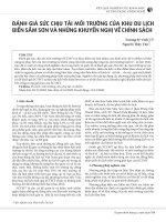 Đánh giá sức chịu tải môi trường của khu du lịch biển Sầm Sơn và những khuyến nghị về chính sách