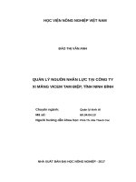 (Luận văn thạc sĩ) quản lý nguồn nhân lực tại công ty xi măng vicem tam điệp, tỉnh ninh bình 