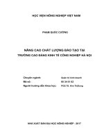 (Luận văn thạc sĩ) nâng cao chất lượng đào tạo tại trường cao đẳng kinh tế công nghiệp hà nội 
