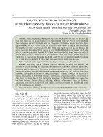 Thực trạng các yếu tố ảnh hưởng tới sự phát triển bền vững môn võ cổ truyền tỉnh Bình Định