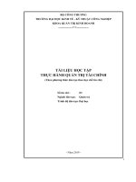 Tài liệu học tập Thực hành quản trị tài chính