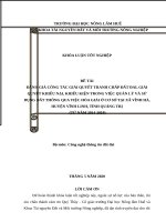 Đánh giá công tác giải quyết tranh chấp đất đai, giải quyết khiếu nại, khiếu kiện trong việc quản lý và sử dụng đất thông qua việc hòa giải ở cơ sở tại xã Vĩnh Hà, huyện Vĩnh Linh, tỉnh Quảng Trị